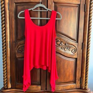 Red cotton tank- size S